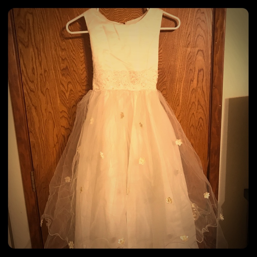 Little Girl's 12/14 XL Ivory Formal Princess Dress